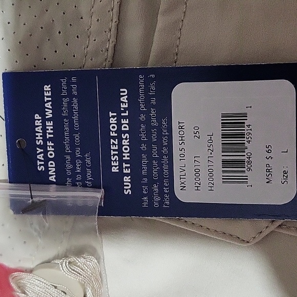 Nwt Huk Beige PFG Shorts Size Large - Picture 8 of 9